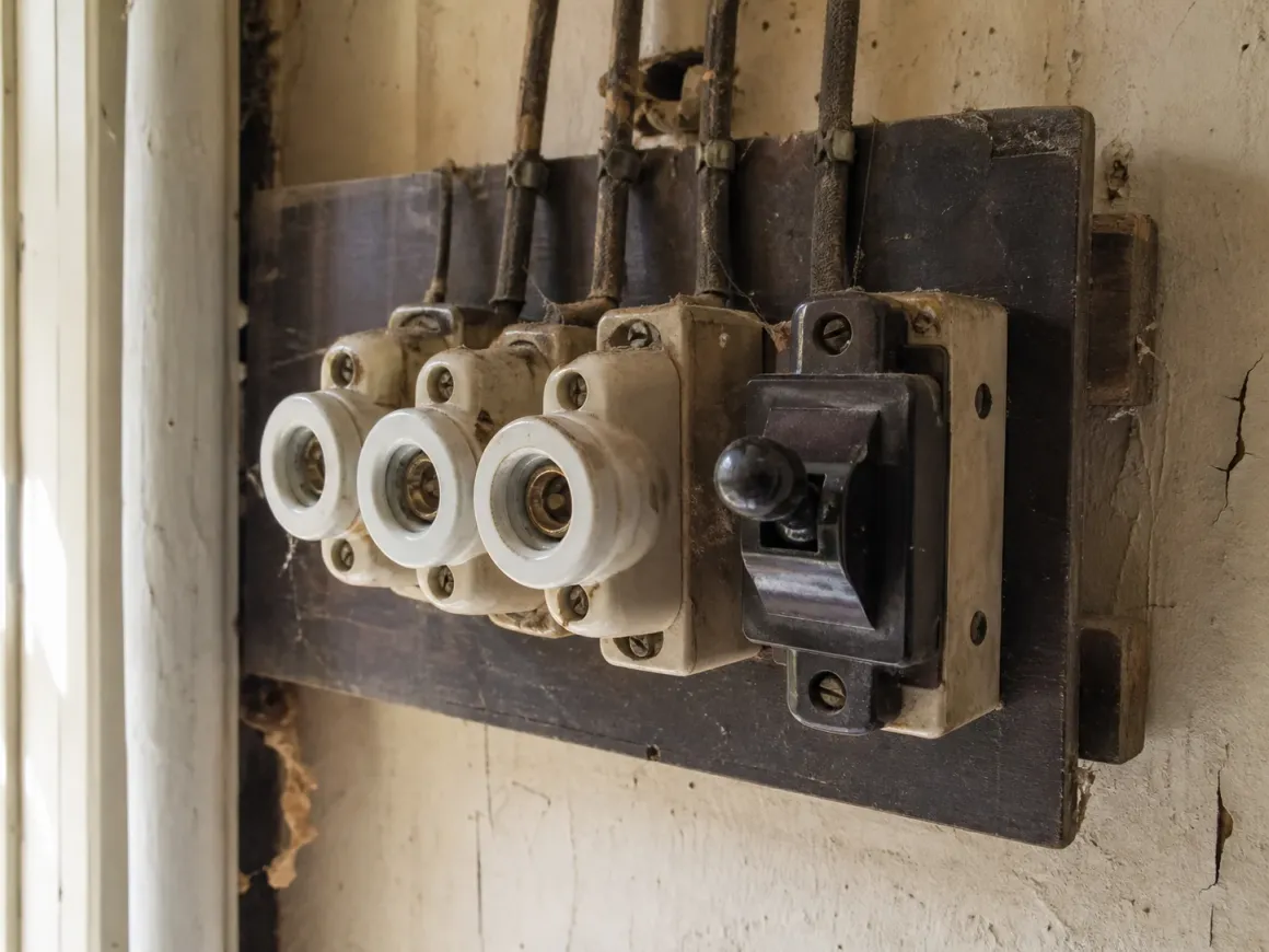 The original ceramic fuse board before the switchboard upgrade