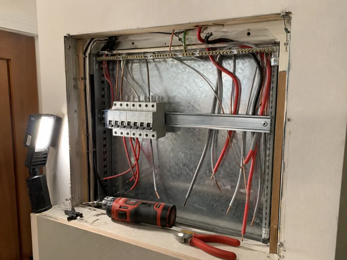 The Cashmere switchboard part-way through replacement